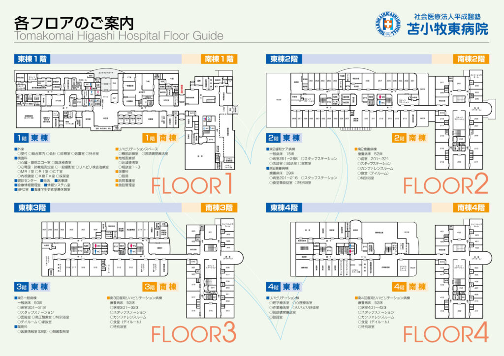 19.09-東病院 各フロアのご案内