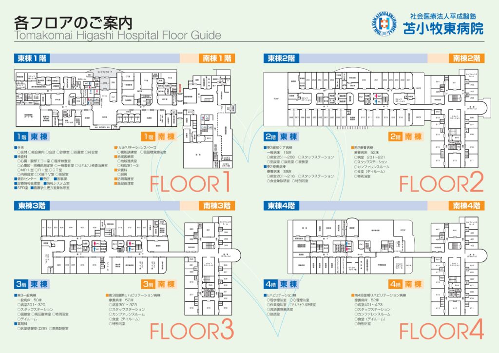 23.11-東病院 各フロアのご案内